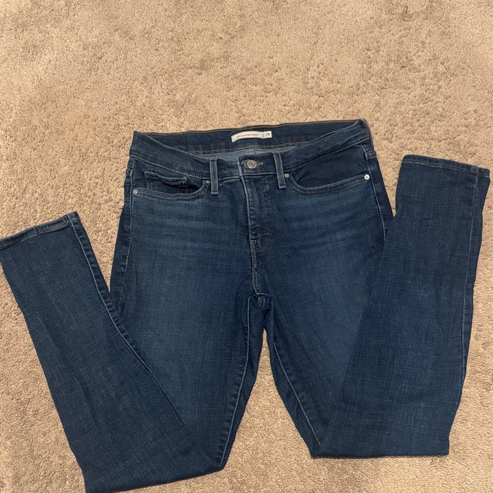 Levi's Women's Deep Blue Skinny Jeans